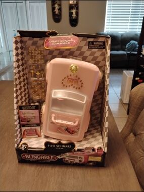 FAO Schwarz Pink Blingable Glam-Mobile Play Car with Gold Accents